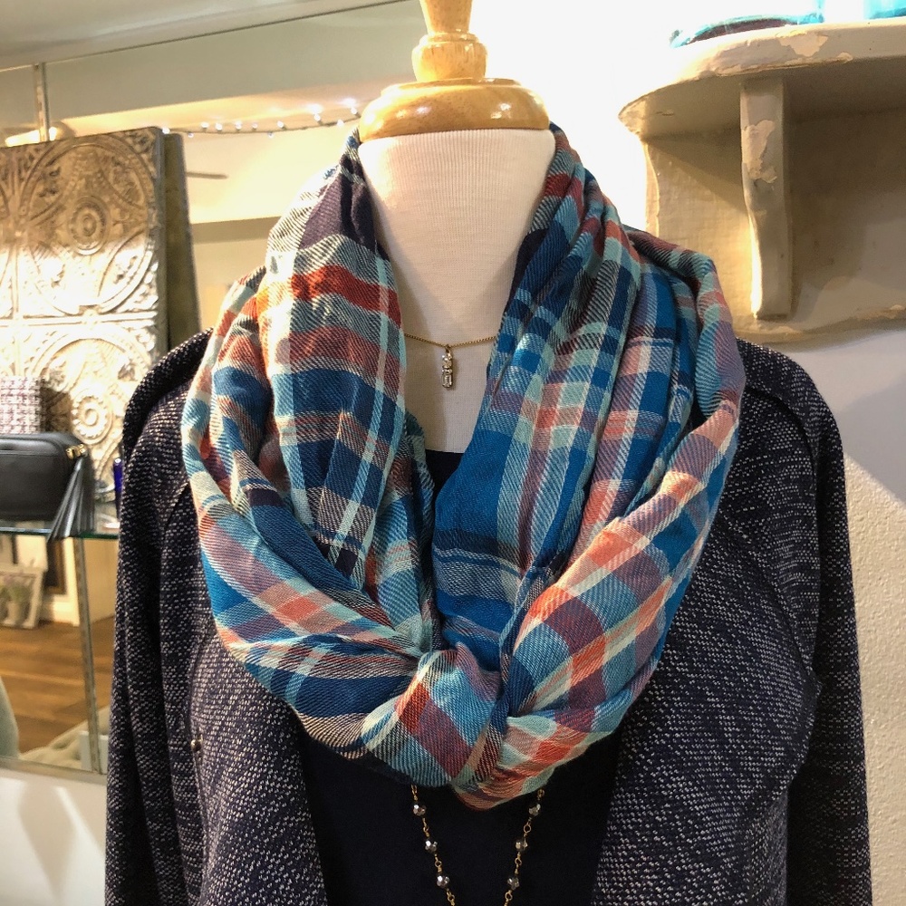 Plaid Infinity Scarf